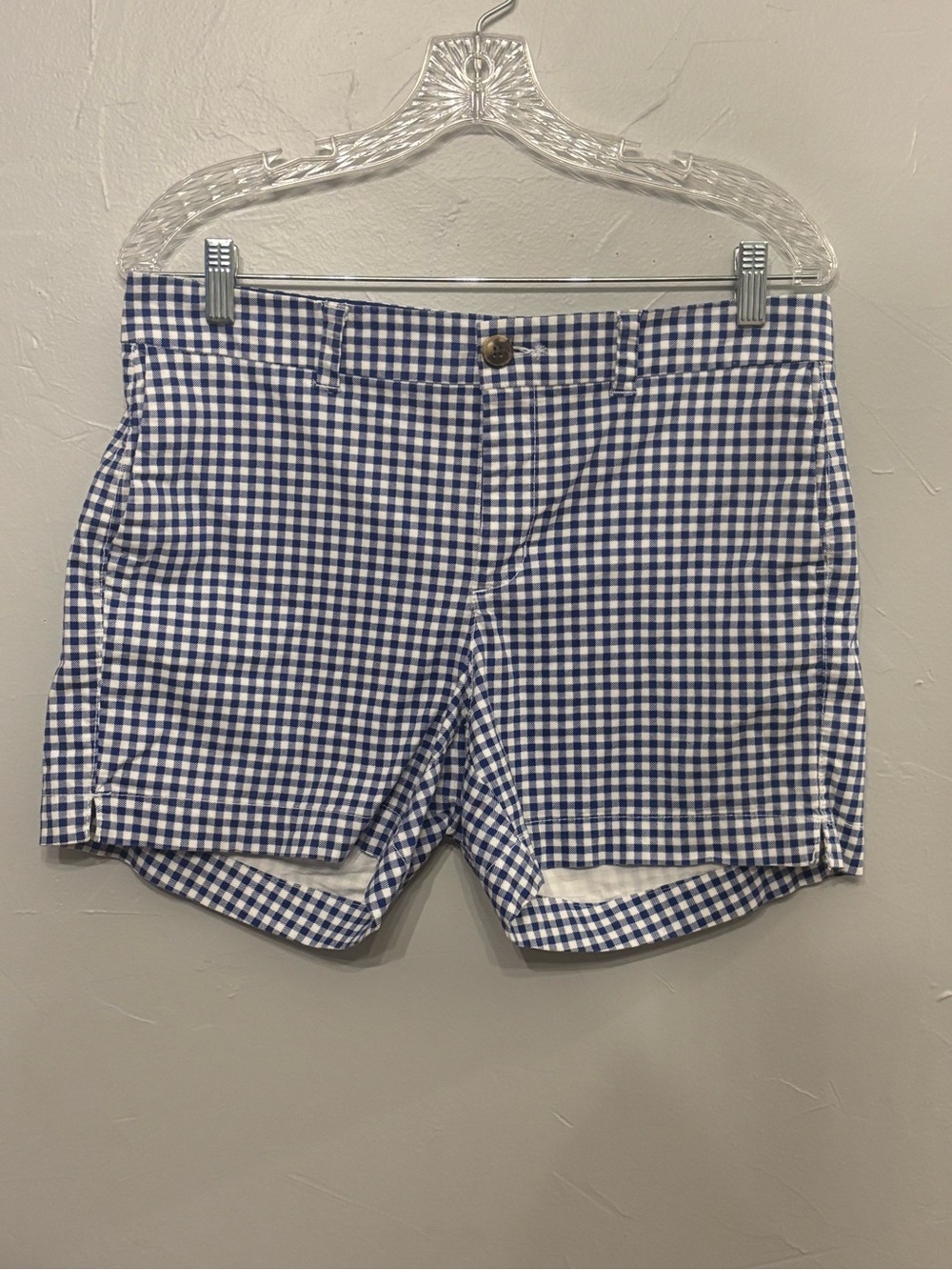 Old Navy Blue and White Gingham Bermuda Shorts